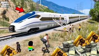 GTA 5 : Franklin First Train Experience With Shinchan in GTA 5 ! (GTA 5 mods)