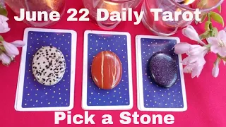 June 22 Daily Tarot Pick a Stone with Golden Nugget Card at the End