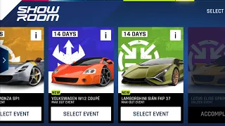 Asphalt 9 - The Showroom is Open - Will you Ever Get Out!  I picked the Sian