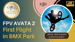 First Avata 2 Drone Flight in a BMX Park