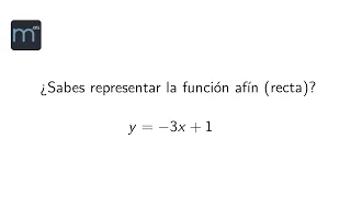 ¿Sabes representar la función afín? Es muy fácil, mira!!!