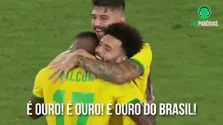 ♫ É OURO! BRASIL É CAMPEÃO OLÍMPICO NO FUTEBOL! | Paródia Meu Pedaço de Pecado - João Gomes