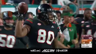 Virginia Tech vs Miami College Football Condensed Game 2017