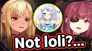 Marine & Flare On Whether Gura Is A Loli Or Not 【ENG Sub Hololive】