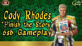 Cody Rhodes "Finish the Story" 6sb Gameplay with NEW Nightmare Insignia Skill Plate - WWE Champions
