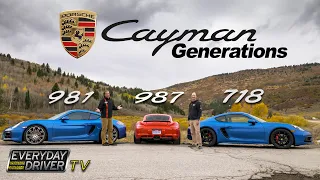 Porsche Cayman Generations (987,981,718) compared - Which is best? | Everyday Driver TV S4