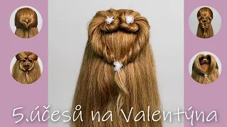 JAK VYTVOŘIT JEDNODUCHÉ ÚČESY VE TVARU SRDCE 💗HOW TO CREATE HEART SHAPED HAIRSTYLES💗 VALENTINE'S DAY