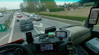 POV Driving Actros MP5 I Truck Driving I Lille France 🇨🇵