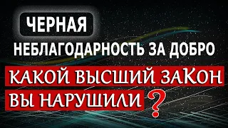 Черная неблагодарность за добро. Какой высший заКон вы нарушили?