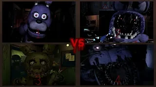 Five Nights at Freddy's 1 vs 2 vs 3 vs 4: All Comparisons