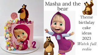 Masha and the bear theme birthday cake ideas 2023 |birthday| #mashabear  #viralvideo @MashaBearEN