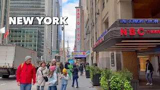 New York City 4K Virtual Walking Tour : Rockefeller Center to Central Park in Autumn 2023