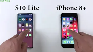 SAMSUNG S10 Lite vs iPhone 8+ Speed Test