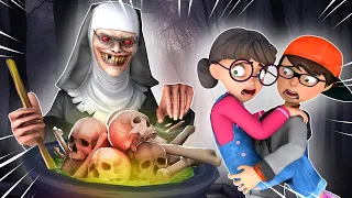 Hide and Seek - Tani & Nick Couple pranks Evil nun | Scary Teacher 3D | V1C Studio