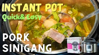 INSTANT POT SINIGANG RECIPE | QUICK & EASY | How to Cook Pork Sinigang in Instant Pot