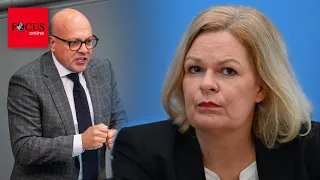 „Ungeheuerlich“: CDU-Experte wirft Nancy Faeser Versagen auf ganzer Linie vor