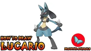 How To Draw Lucario Pokemon | Drawing Animals