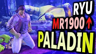 SF6: Paladin  Ryu MR1900 over  VS Blanka | sf6 4K Street Fighter 6