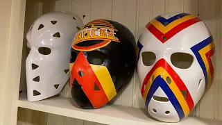 My private replica vintage goalie mask collection
