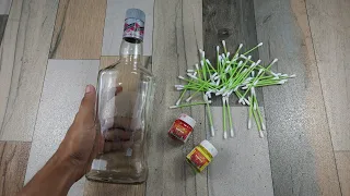 Whiskey Bottles Ideas...! Home decor Craft Using Wine Bottles and Earbuds