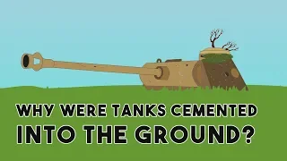 Why were tanks cemented into the ground?