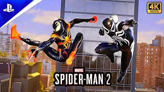 Spider-Man 2 NG+ - Black Anti-Venom Vs Sand Man Boss Fight (ultimate Difficulty)