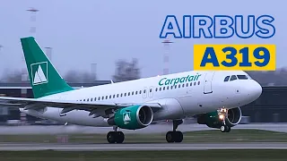 Carpatair, Airbus A319-111 departure to CPH from RIX | aircraft YR-ABA | flight BT139