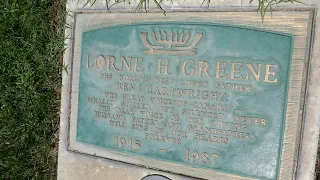 Lorne Greene Grave Hillside Cemetery Culver City LA CA USA August 11, 2020 Bonanza