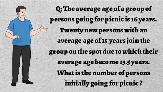 The average age of a group of persons going for picnic is 16 years. Twenty new persons with an