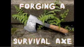 Forging A Survival Axe And Carving The Handle