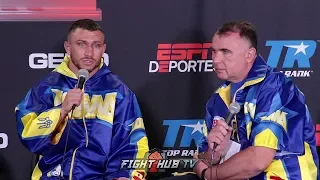 JORGE LINARES VS VASYL LOMACHENKO - FULL POST FIGHT PRESS CONFERENCE VIDEO LIVE