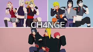 CH4NGE - Sakura*Ino*Temari*Sai*Sasuke*Naruto*Itachi*Deidara*Sasori | Naruto MMD