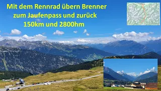 Mit dem Rennrad übern Brenner zum Jaufenpass und zurück - 150km und 2800hm