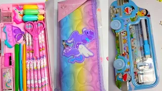 Filling Unicorn Pencil Cases asmr with unicorn stuffs #filling #pencilcase #stationery #shorts #tik