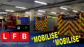 [MOBILIZE-MOBILIZE] LFB Barking Fire Station Turnout Trumpets Tone Alarm System 4k