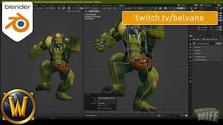 Warcraft art with Blender: import a rigged model to Blender with Wow Export