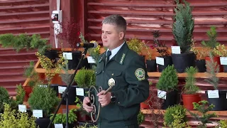 Михаил Игнатик, директор Новогрудского лесхоза (открытие пеллетного завода)