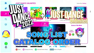 Just Dance 2022 - Full Song List w/ JD Unlimited [CATALOG ORDER] [UPDATED 2021.12.18] [PS4]