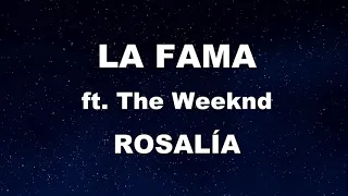 Karaoke♬ LA FAMA ft. The Weeknd - ROSALÍA 【No Guide Melody】 Instrumental