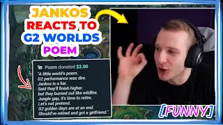 G2 Jankos Reacts to G2 Worlds Poem [FUNNY]