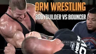 TRAILER: Arm Wrestling IFBB Pro Bodybuilder Joel Thomas vs Monster Bouncer Rob Kiss (Hulk vs Thanos)