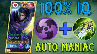 TOP GLOBAL ALUCARD + 100% IQ + DAMAGE HACK = AUTO MANIAC!!! | MLBB (Must Watch)