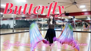 Butterfly | Abie Rotenberg Music | Spontaneous Worship Flag Dance ft.Jessica | The Root of Jesse NPO