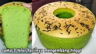 Resep bolu pandan santan jadul 3 telur