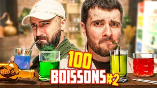 ON BOIT 100 BOISSONS D'AFFILÉE #2 (et on les juge)(Thomas a failli mourir)