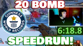 WORLD RECORD FASTEST SOLO 20 BOMB IN APEX LEGENDS!