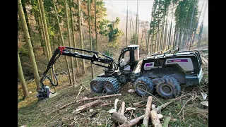 🌲|4K| *Biggest Logset* • Logset 12H GTE Hybrid • 510PS • Harvester in Action • Forstbetrieb Kinze🌲