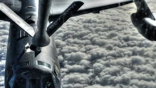 KC-135 Stratotanker Mid Air Refueling With B-52 Bombers
