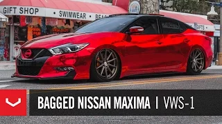 Nissan Maxima | "Red Chrome Bandit" | Vossen x Work VWS-1