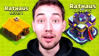 RATHAUS 1 BIS RATHAUS 15 IN 1 VIDEO! 😱 Clash of Clans